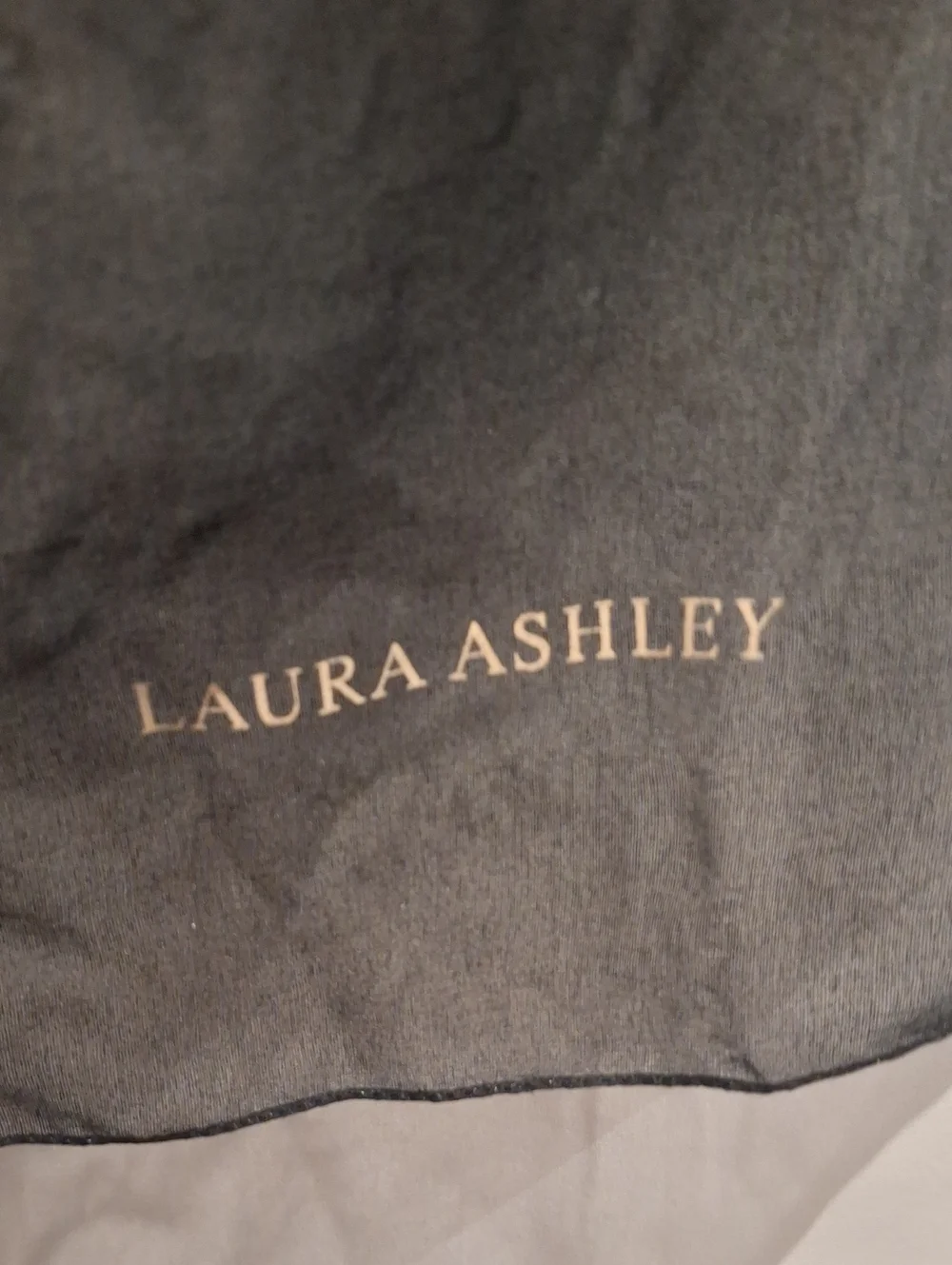 Laura Ashley Black Sheer Scarf With Poppy Floral Print